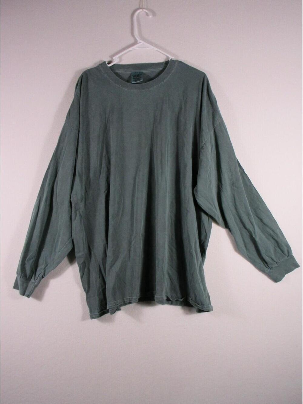 Comfort Colors Mens Sweater Knit Crew Neck Long Sleeve Size XXXL Green
